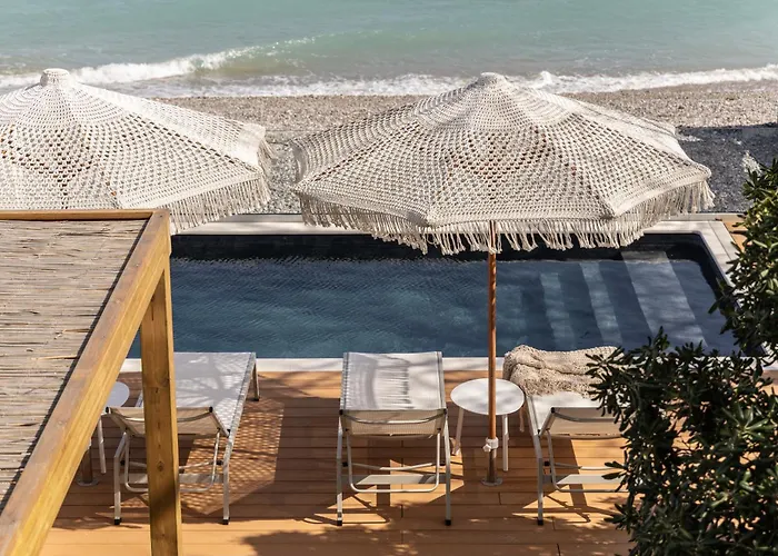 Cavo Dio 2 - Beachfront Bliss - Cozy Apt Pool Sunsets Dhiminio 사진